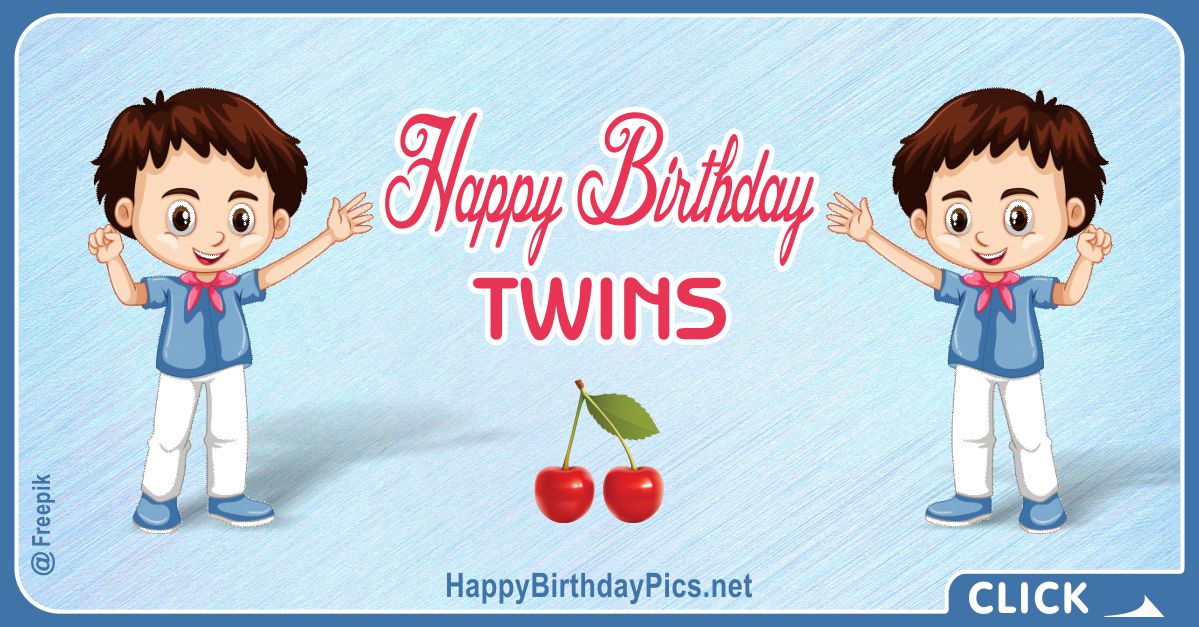 Happy Birthday Twin Brothers Card Equivalents