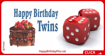 Happy Birthday Double Dice Twins