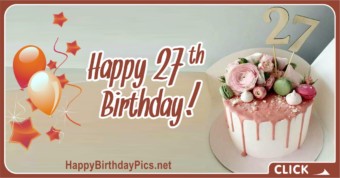 Happy 27th Birthday with Pastel Theme