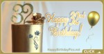 32nd Birthday Gold Card