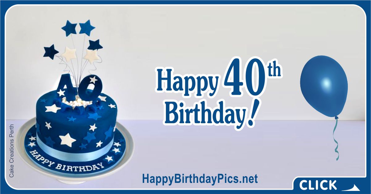 Happy 40th Birthday with White Pearls Card Equivalents