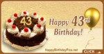 Happy 43rd Birthday and Chocolate Cake