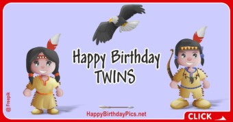 Happy Birthday Native American Twins