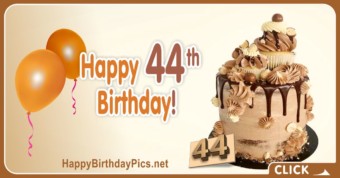 Happy 44th Birthday with Caramel Chocolate