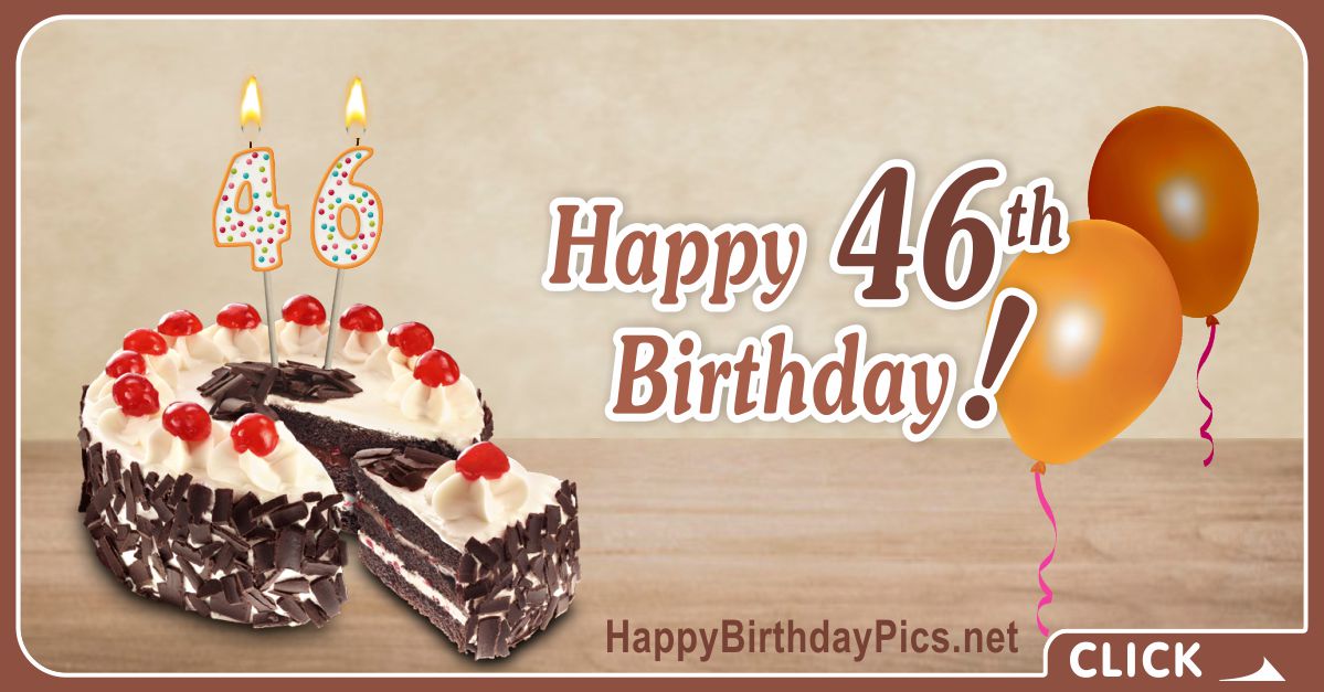 Happy 46th Birthday with Ruby Sequence Card Equivalents