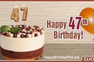 Happy 47th Birthday with Pearl Grains