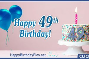 Happy 49th Birthday with Blue-Jean Pattern