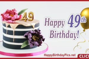 Happy 49th Birthday with Gold Digits