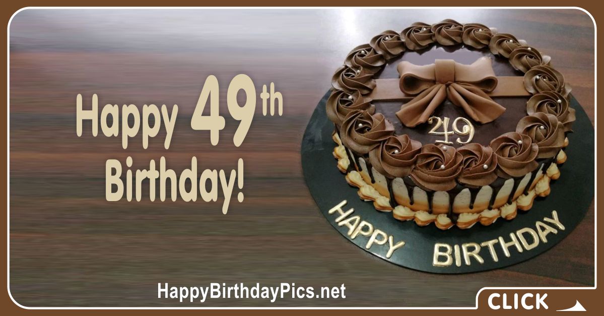Happy 49th Birthday with Brown Pearls Card Equivalents