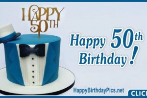 Happy 50th Birthday with Blue Tuxedo