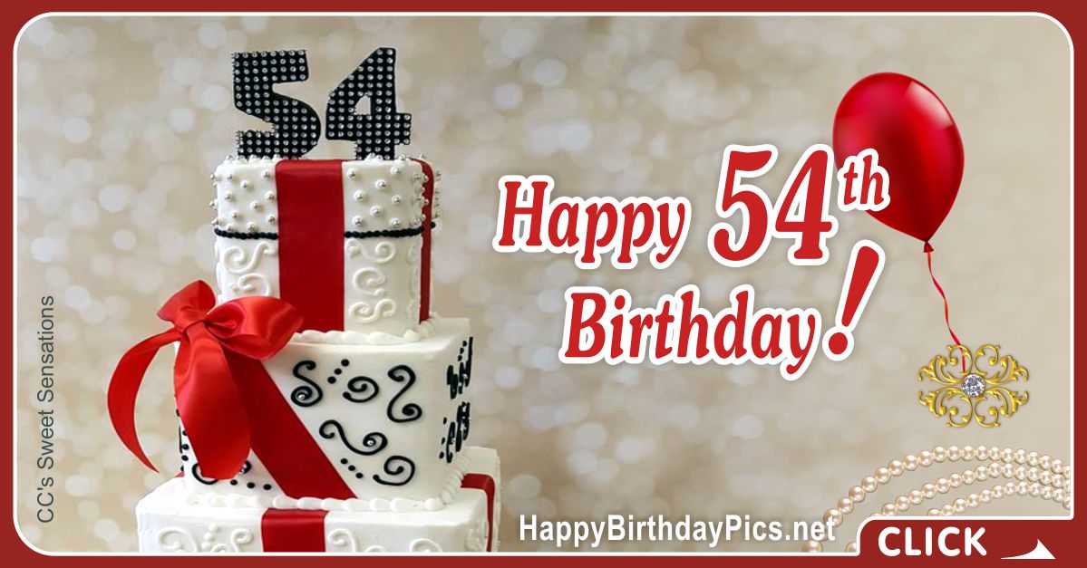 Happy 54th Birthday with Pearl Choker Card Equivalents
