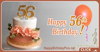 Happy 56th Birthday with Pink Roses