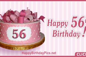 Happy 56th Birthday with Diamond Pattern