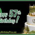 Happy 57th Birthday with Green Emerald