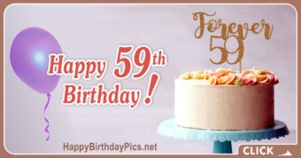 Happy 59th Birthday with Forever Wishes