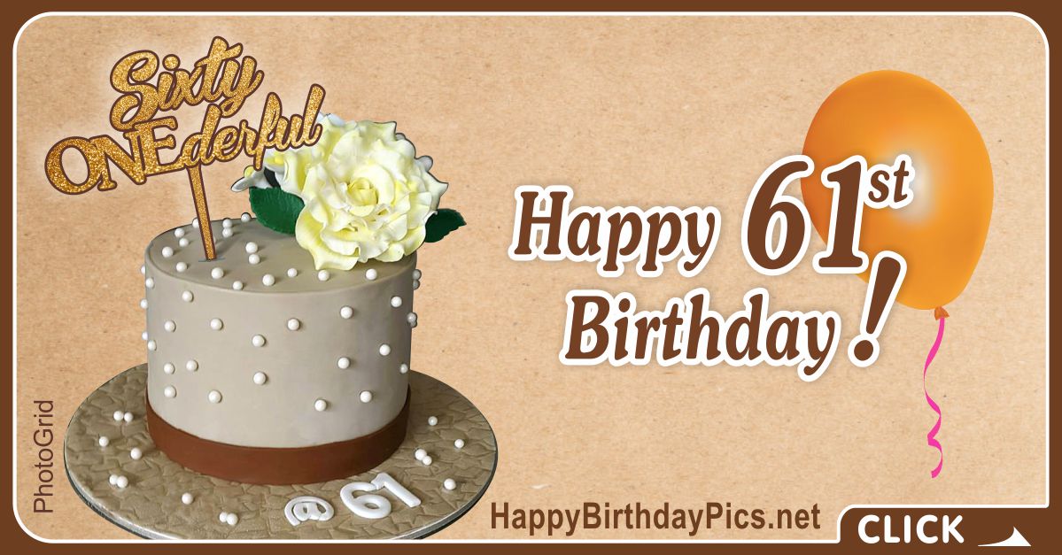 Happy 61st Birthday to ONEderful One Card Equivalents