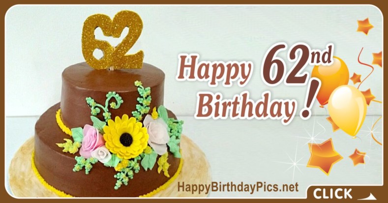 Happy 61st Birthday with Chocolate Cake
