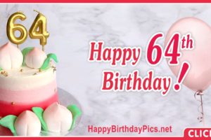 Happy 64th Birthday with Pink Gold
