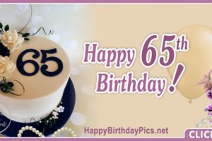 Happy 65th Birthday with Pearl Cake