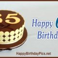 Happy 65th Birthday with Yellow Cake