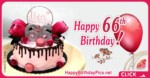 Happy 66th Birthday with Ruby Brooch
