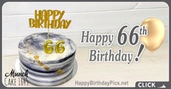 Happy 66th Birthday with Marble Cake