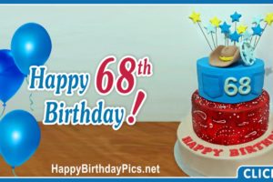 Happy 68th Birthday with Sheriff Cake