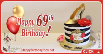 Happy 69th Birthday with Heeled Shoes