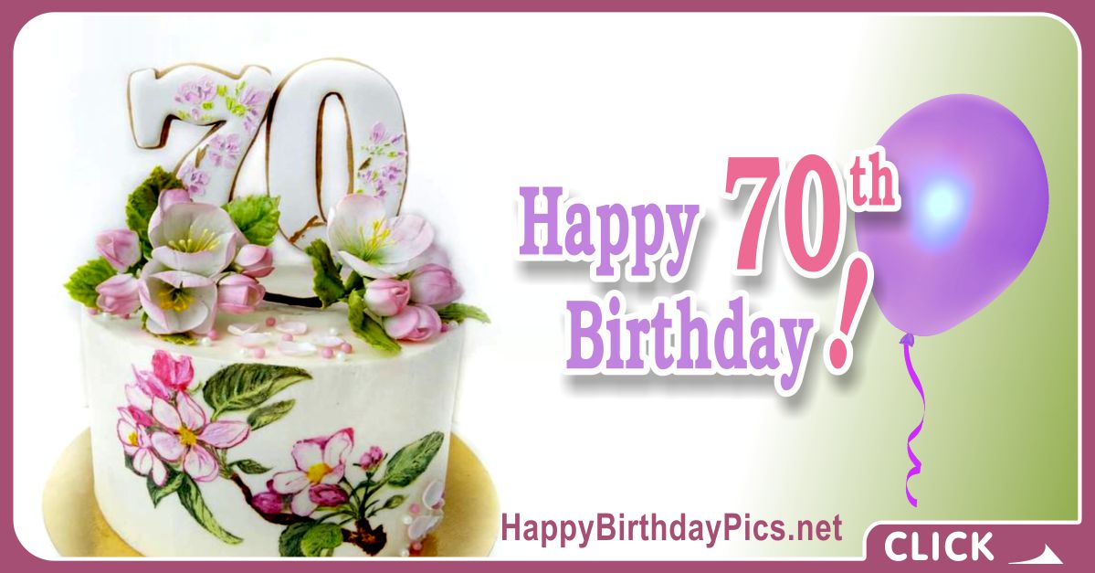 Happy 70th Birthday in Vintage Style Card Equivalents