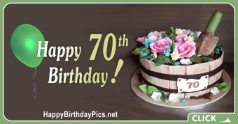 Happy 70th Birthday with Gardening Theme