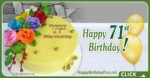 Happy 71st Birthday with Yellow Cake