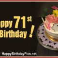 Happy 71st Birthday with Golden Plate