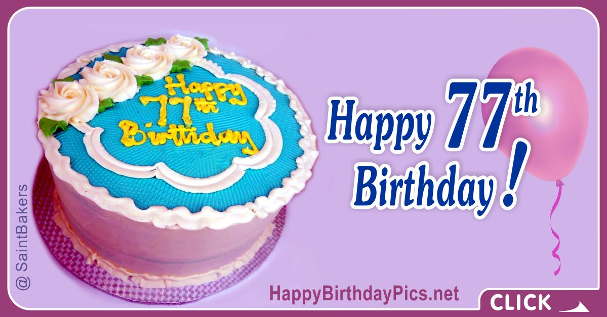 Happy 77th Birthday with Lavender Background Card Equivalents