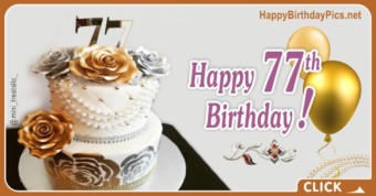 Happy 77th Birthday with Jewelry Cake