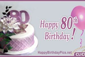 Happy 80th Birthday with Lavender Theme