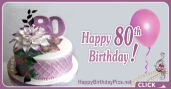 Happy 80th Birthday with Lavender Theme