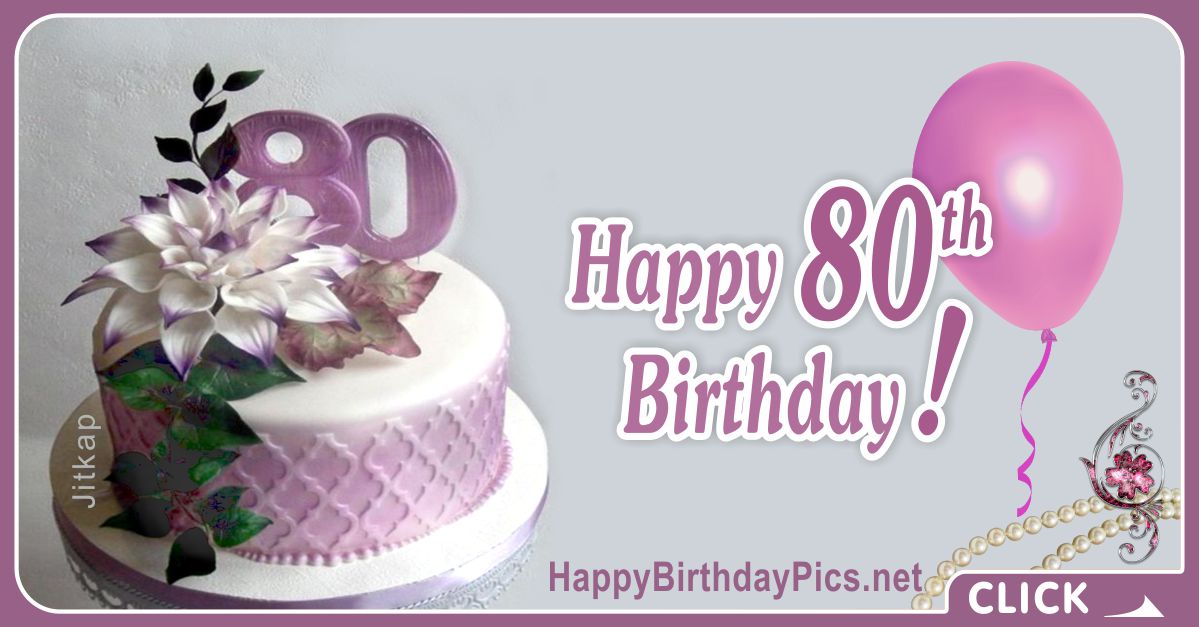 Happy 80th Birthday with Lavender Theme Card Equivalents