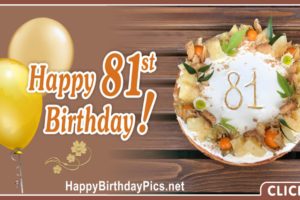 Happy 81st Birthday with Yellow Fruits