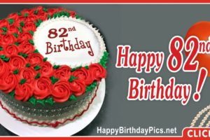Happy 82nd Birthday with Red Roses
