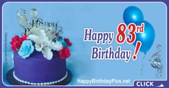 Happy 83rd Birthday with Pearls Cake