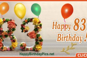 Happy 83rd Birthday with Floral Design