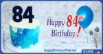 Happy 84th Birthday with Marble Pattern