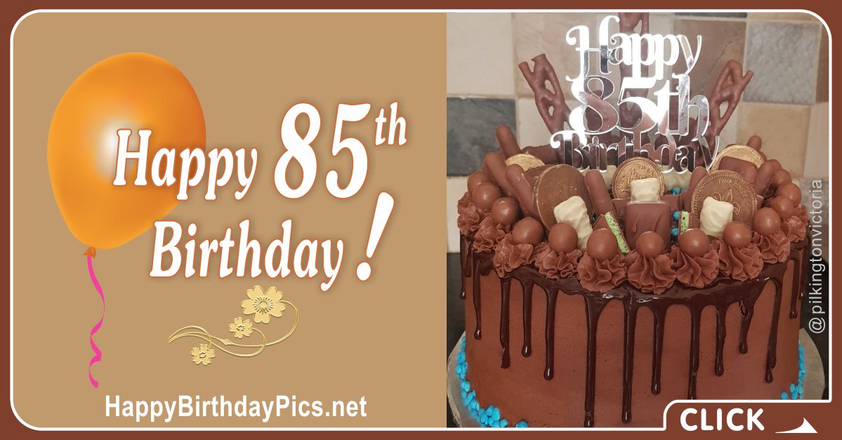 Happy 85th Birthday with Gold Coins Card Equivalents