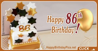 Happy 85th Birthday with Golden Stars