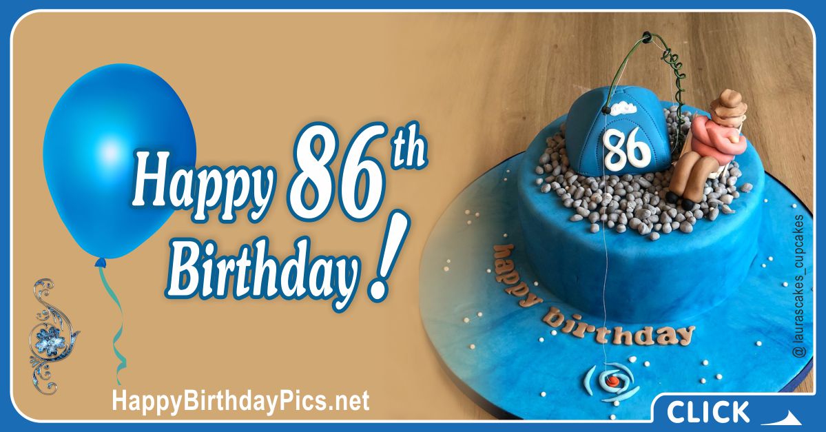 Happy 86th Birthday with Camping Theme Card Equivalents