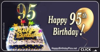 Happy 95th Birthday with Colorful Stars
