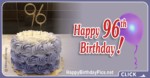 Happy 96th Birthday with Gold Figures