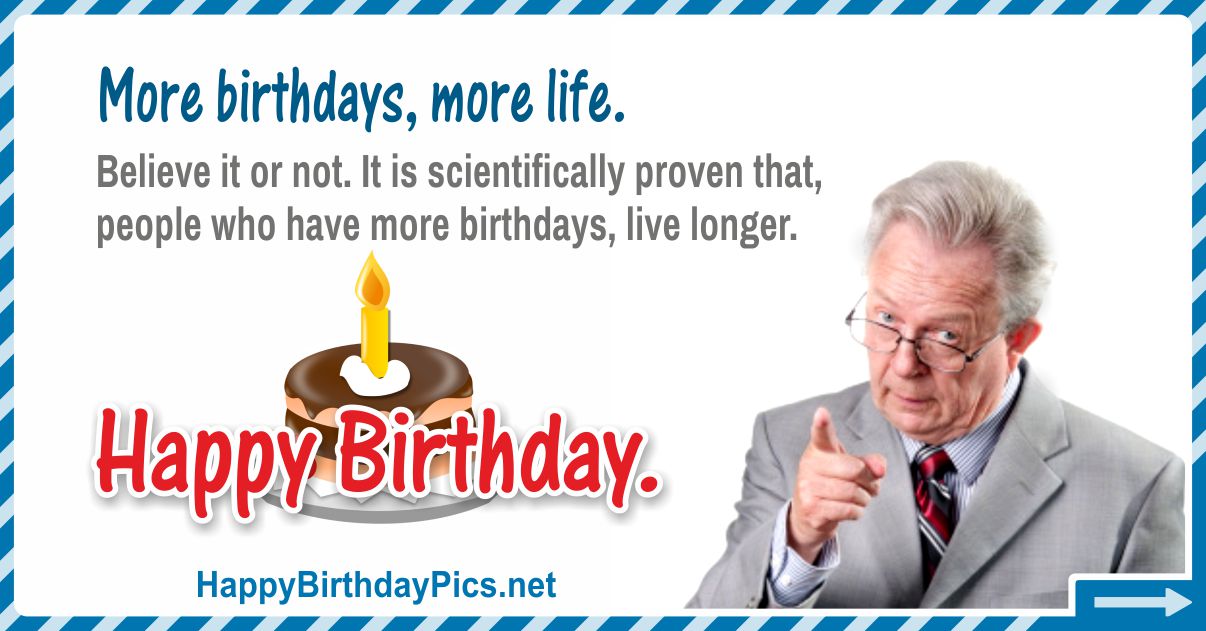 Happy Birthday - Believe It Or Not ... Funny Card Equivalents
