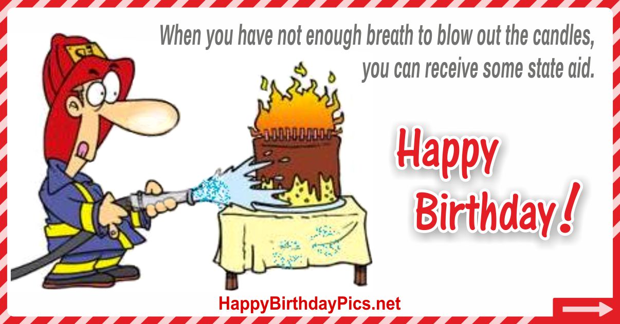 Happy Birthday - Receive Some State Aid Funny Card Equivalents
