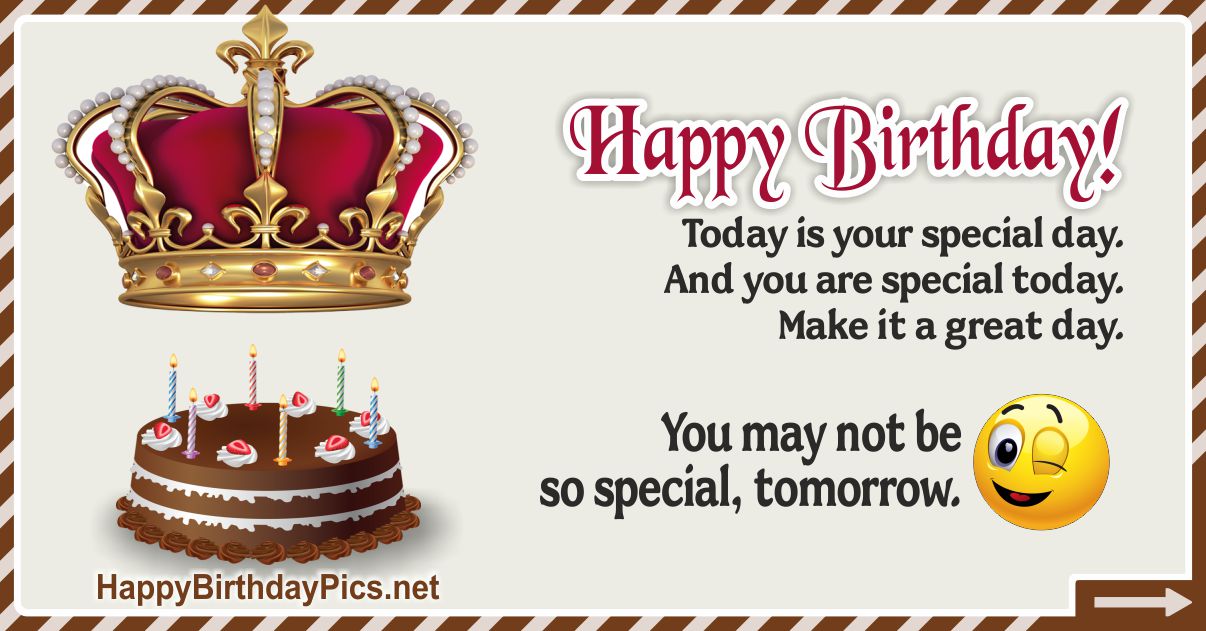 Funny Happy Birthday Card 32 You Are Special Today